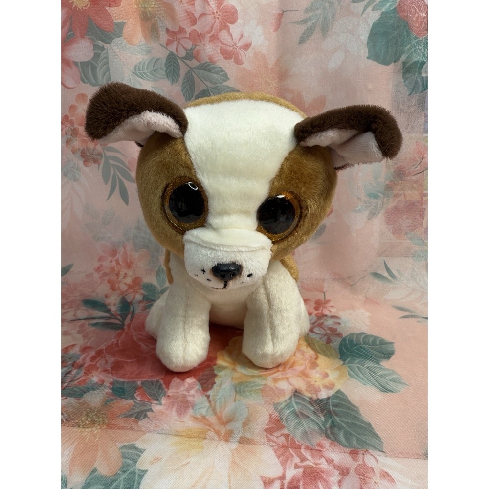 TY Beanie Boo Hugo the Dog‎ Plush Big Glitter Eyes 6"